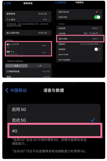 逊克苹果手机维修分享iPhone14如何切换4G/5G? iPhone14 5G网络切换方法 