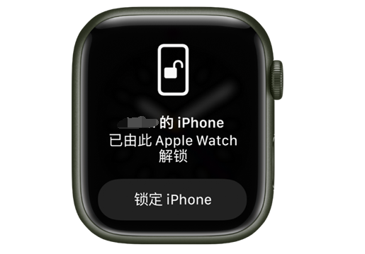 逊克苹果手机维修分享用 AppleWatch 解锁配备面容 ID 的 iPhone方法 