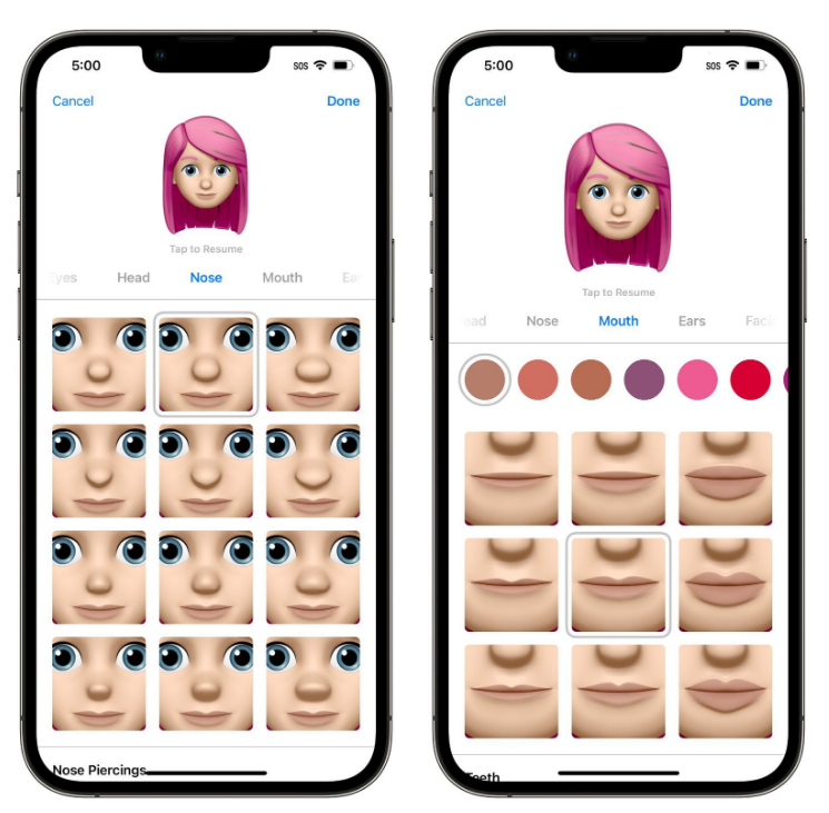 逊克苹果手机维修分享​iOS 16中的拟我表情有了哪些变化和升级 