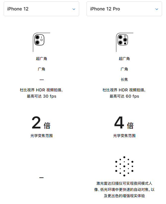 逊克苹果手机维修分享苹果 iPhone 12 与 iPhone 12 Pro 选哪款 